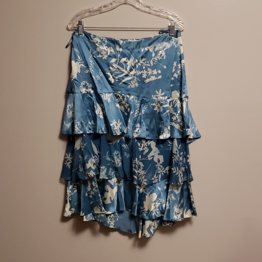 Banana Republic Blue Flower Skirt